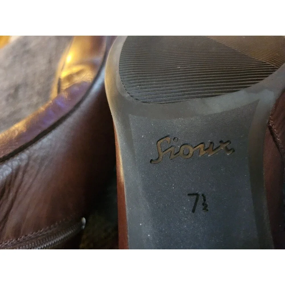 Sioux Ladies German Brown Soft Leather Ankle Boots  Sz 10 US / UK 7.5